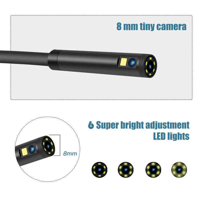 5.5Mm 1080P Iwaterproof 4.3 Inch Highlight Screen Dual Camera Digital Endoscope Length 2M Hard Cable