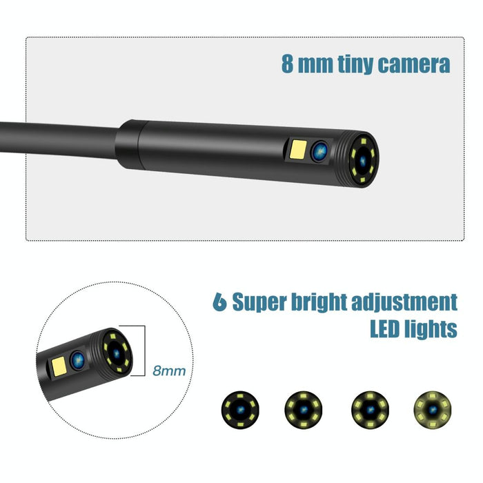 5.5Mm 1080P Iwaterproof 4.3 Inch Highlight Screen Dual Camera Digital Endoscope Length 5M Hard Cable