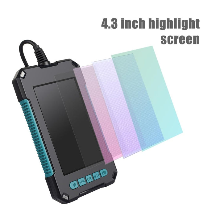5.5Mm 1080P Iwaterproof 4.3 Inch Highlight Screen Dual Camera Digital Endoscope Length 10M Hard Cable