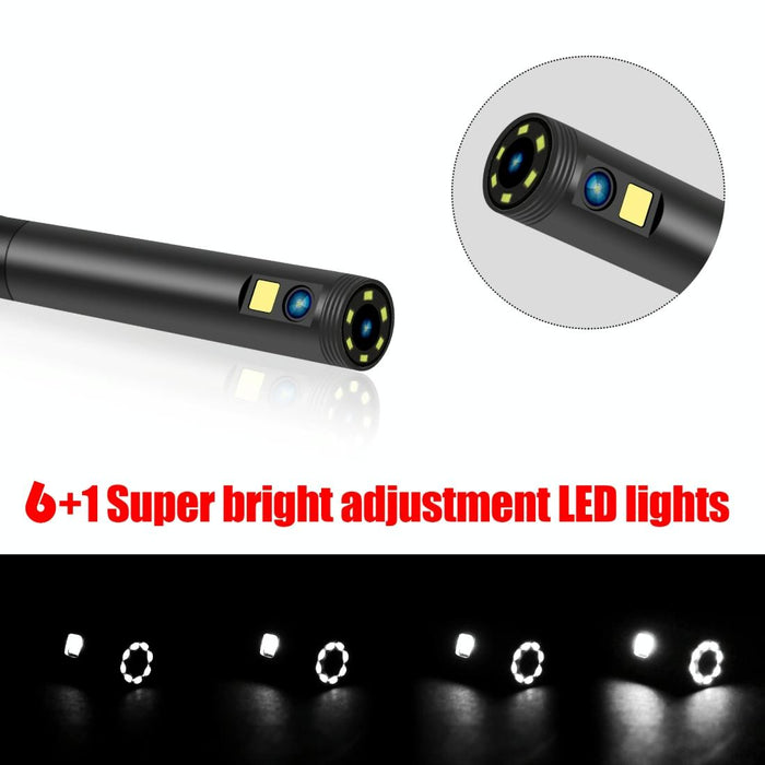 5.5Mm 1080P Iwaterproof 4.3 Inch Screen Dual Camera Digital Endoscope Length 3M Snake Tube Black