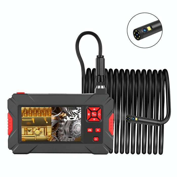 5.5Mm 1080P Iwaterproof 4.3 Inch Screen Dual Camera Digital Endoscope Length 2M Hard Cable Black