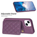 Bf25 Square Plaid Card Bag Holder Phone Case For Iphone 15