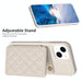 Bf25 Square Plaid Card Bag Holder Phone Case For Iphone 15