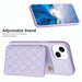 Bf25 Square Plaid Card Bag Holder Phone Case For Iphone 15