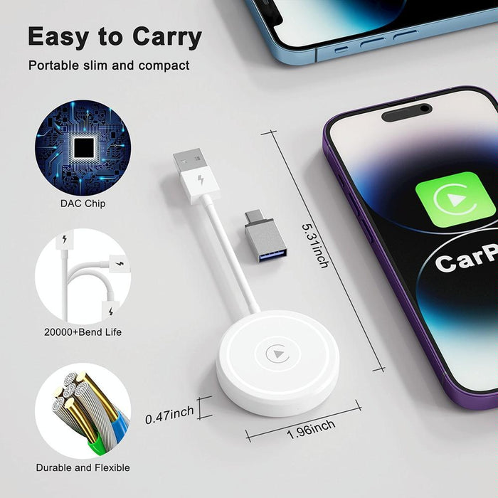 Wireless Carplay Adapter for Iphone - Usb & Usb-c