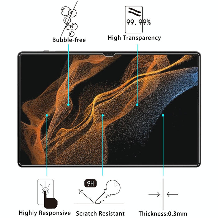 For Samsung Galaxy Tab S9 Ultra 25Pcs 9H 0.3Mm Explosion-Proof Tempered Glass Film