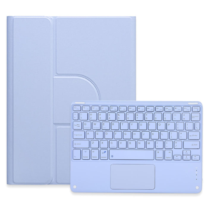 Square Button 360 Degree Rotatable Bluetooth Keyboard Leather Case With Touchpad