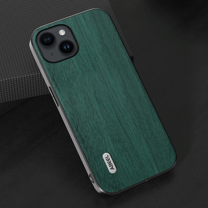 Abeel Wood Texture Pu Phone Case For Iphone 15