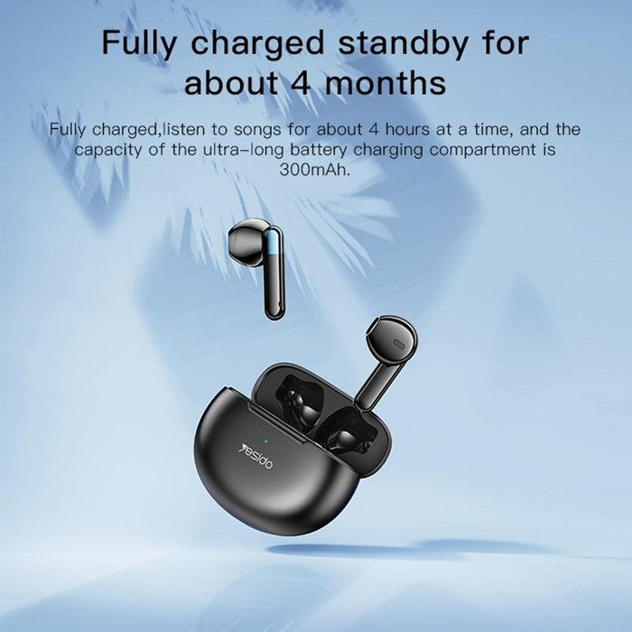 Tws12 Tws True Wireless Bluetooth Noise Reduction Earphone Black