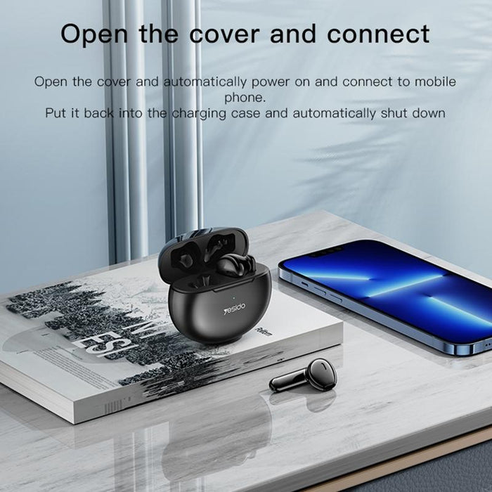 Tws12 Tws True Wireless Bluetooth Noise Reduction Earphone Black