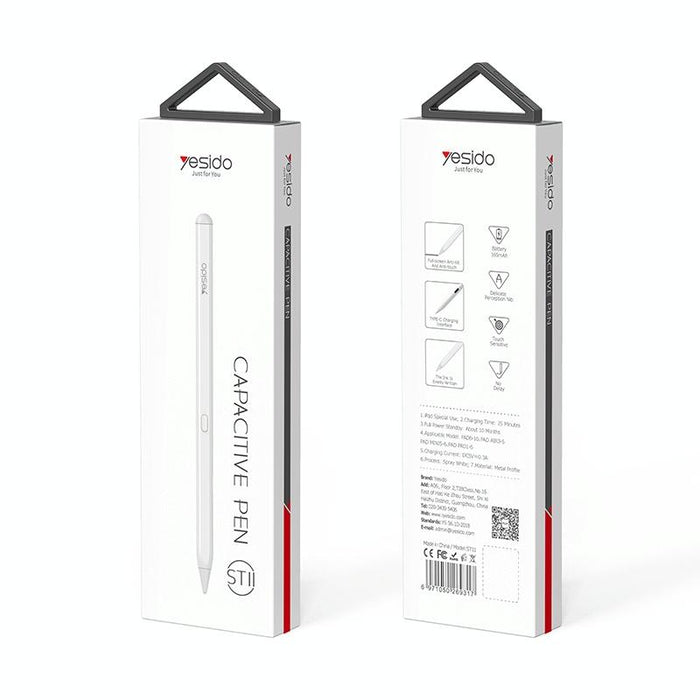 For Ipad White St11 Anti-Mistouch Magnetic Stylus