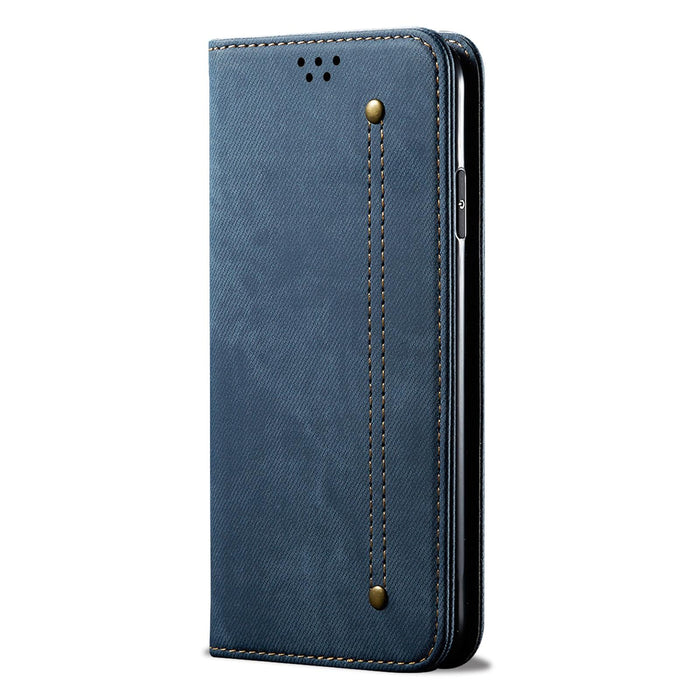 Denim Texture Casual Style Horizontal Flip Leather Case