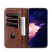 Azns Magnetic Calf Texture Leather Phone Case For Iphone 15