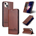 Azns Magnetic Calf Texture Leather Phone Case For Iphone 15