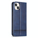 Azns Magnetic Calf Texture Leather Phone Case For Iphone 15