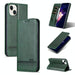 Azns Magnetic Calf Texture Leather Phone Case For Iphone 15