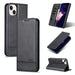 Azns Magnetic Calf Texture Leather Phone Case For Iphone 15