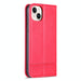 Azns Magnetic Calf Texture Leather Phone Case For Iphone 15