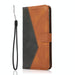 Dual Colour Stitching Leather Phone Case For Iphone 15