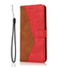 Dual Colour Stitching Leather Phone Case For Iphone 15