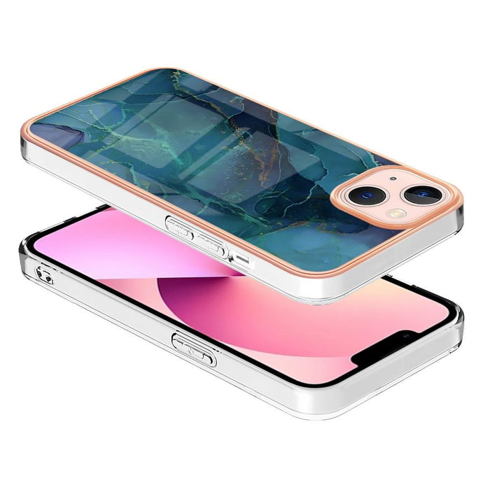 Electroplating Marble Dual Side Imd Phone Case For Iphone 15