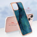 Electroplating Marble Dual Side Imd Phone Case For Iphone 15