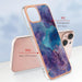 Electroplating Marble Dual Side Imd Phone Case For Iphone 15