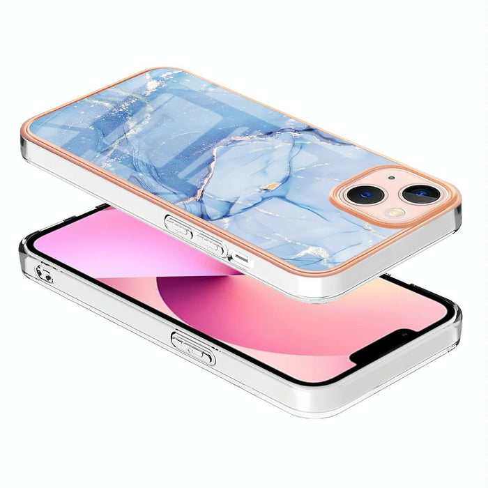 Electroplating Marble Dual Side Imd Phone Case For Iphone 15