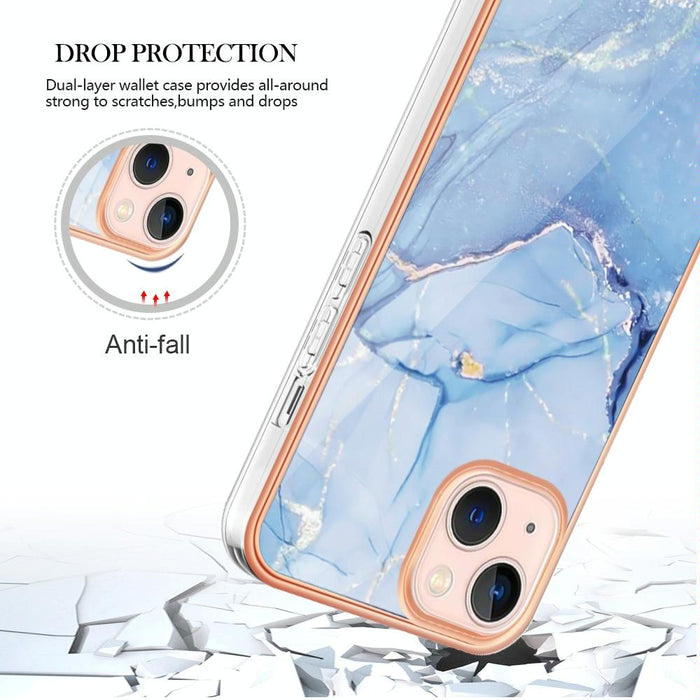 Electroplating Marble Dual Side Imd Phone Case For Iphone 15