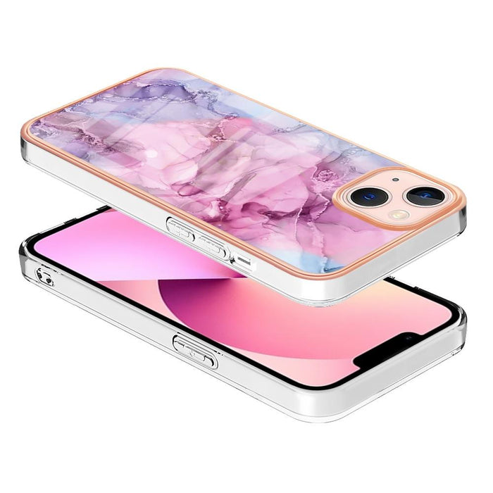 Electroplating Marble Dual Side Imd Phone Case For Iphone 15