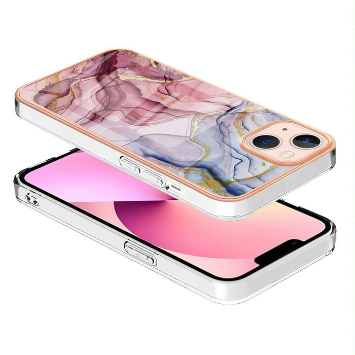 Electroplating Marble Dual Side Imd Phone Case For Iphone 15