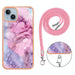 Electroplating Marble Dual Side Imd Phone Case With Lanyard