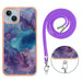 Electroplating Marble Dual Side Imd Phone Case With Lanyard