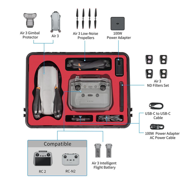 Waterproof Pp Official Standard Drone Kit Suitcase Storage