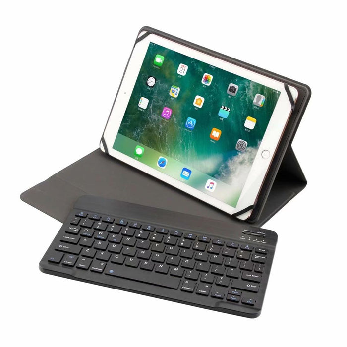 Th10-C For Android & Apple & Windows System 9.7-10 Inch Universal Detachable Bluetooth Keyboard Tablet Case With Stand Black