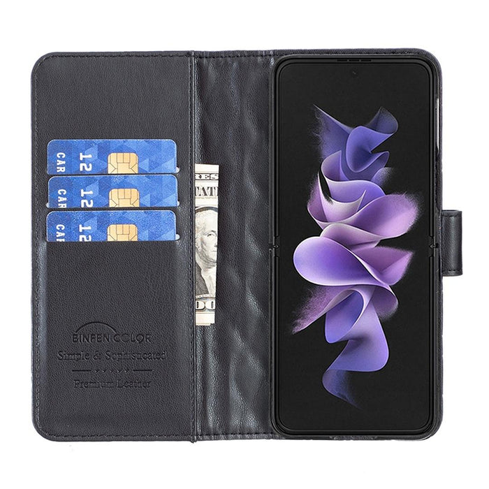 Diamond Lattice Wallet Case For Samsung Fold 4