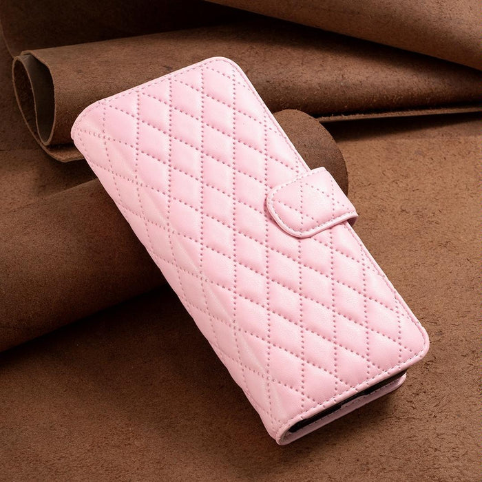 Diamond Lattice Wallet Case For Samsung Fold 4