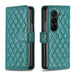 Diamond Lattice Wallet Case For Samsung Fold 4