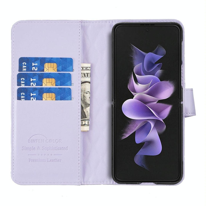 Diamond Lattice Wallet Case For Samsung Fold 4