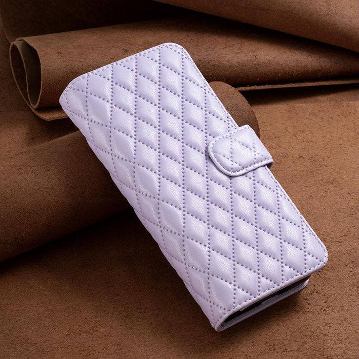 Diamond Lattice Wallet Case For Samsung Fold 4