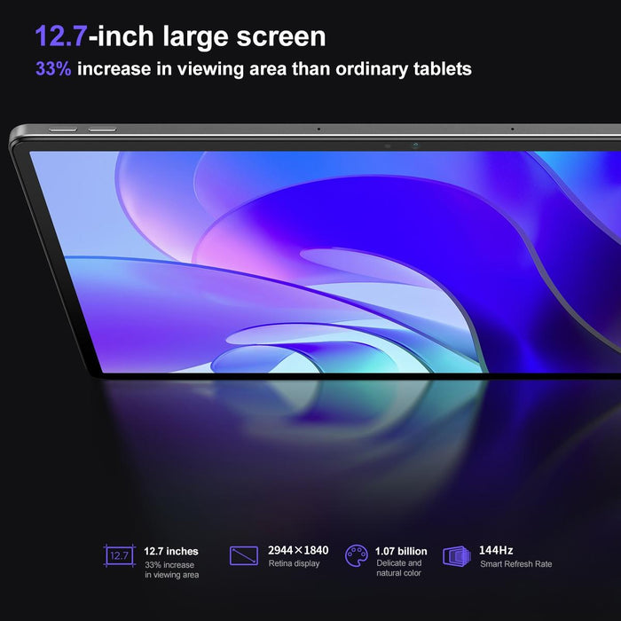 12.7 Wifi Tablet 8Gb 128Gb Android 13 Snapdragon 870 Face Id Dark