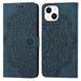 Mandala Embossed Flip Leather Phone Case For Iphone 15