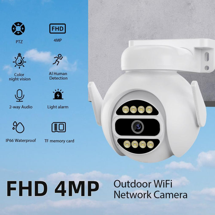 A8-C2 2Mp Smart Wifi Surveillance Ip Camera Dual-Light Full Colour Night Vision / Two Way Audio / Tf Card White