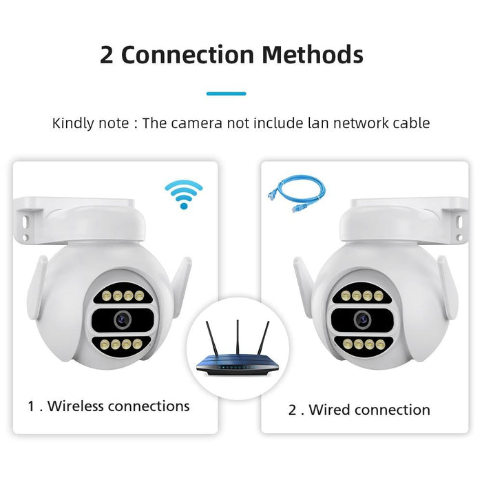 A8-C2 2Mp Smart Wifi Surveillance Ip Camera Dual-Light Full Colour Night Vision / Two Way Audio / Tf Card White