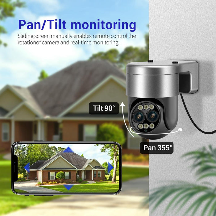 G03 2X4Mp Dual Lens Zoom 8X Dual Light Source Wifi Camera Support Two-Way Voice & Motion Detection