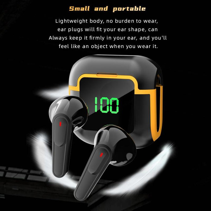 Pro 90 Hifi Level Intelligent Digital Display V5.3 Bluetooth Earphones Black