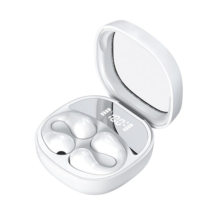 Transparent Capsule Smart Digital Display Ear-Hook Bluetooth Earphones