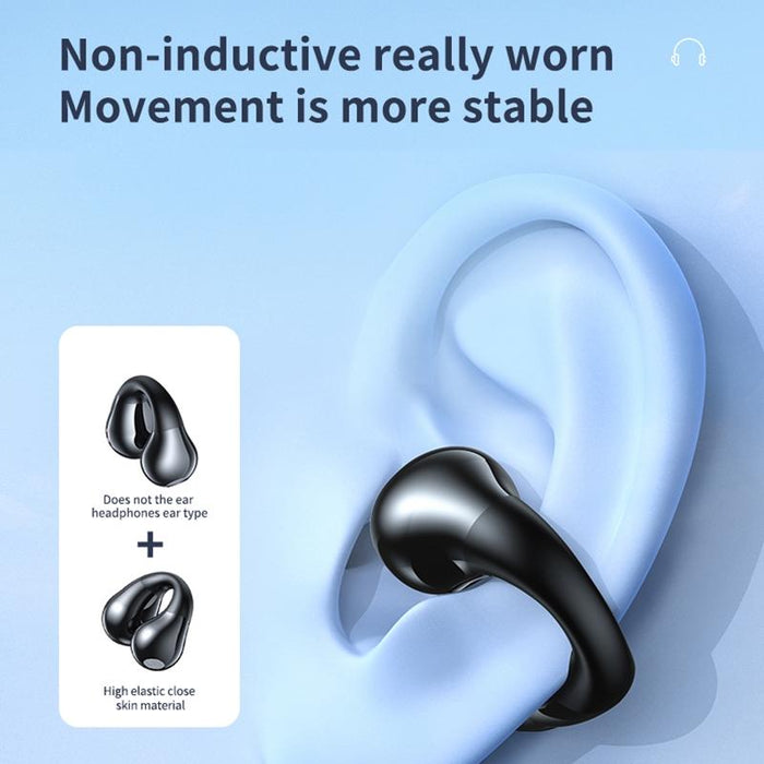 Transparent Capsule Smart Digital Display Ear-Hook Bluetooth Earphones