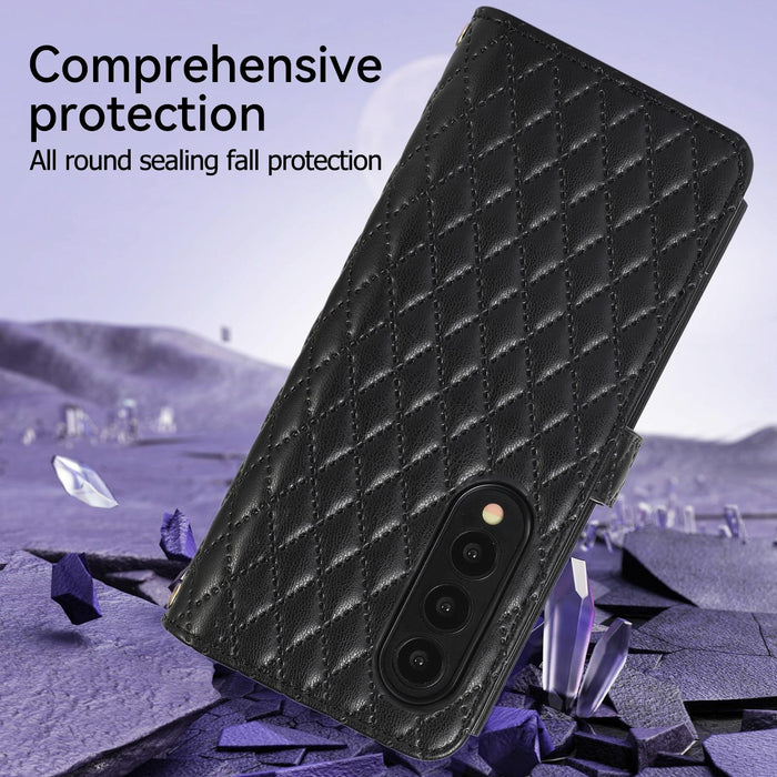 Diamond Lattice Foldable Phone Case For Samsung Galaxy z