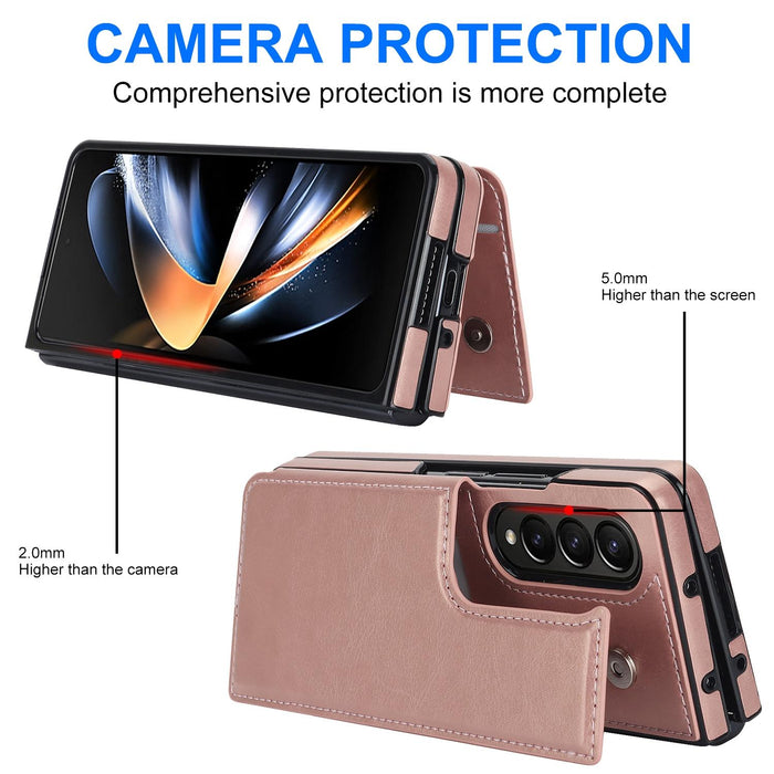 Double Buckle Pu Phone Case Full Coverage For Samsung